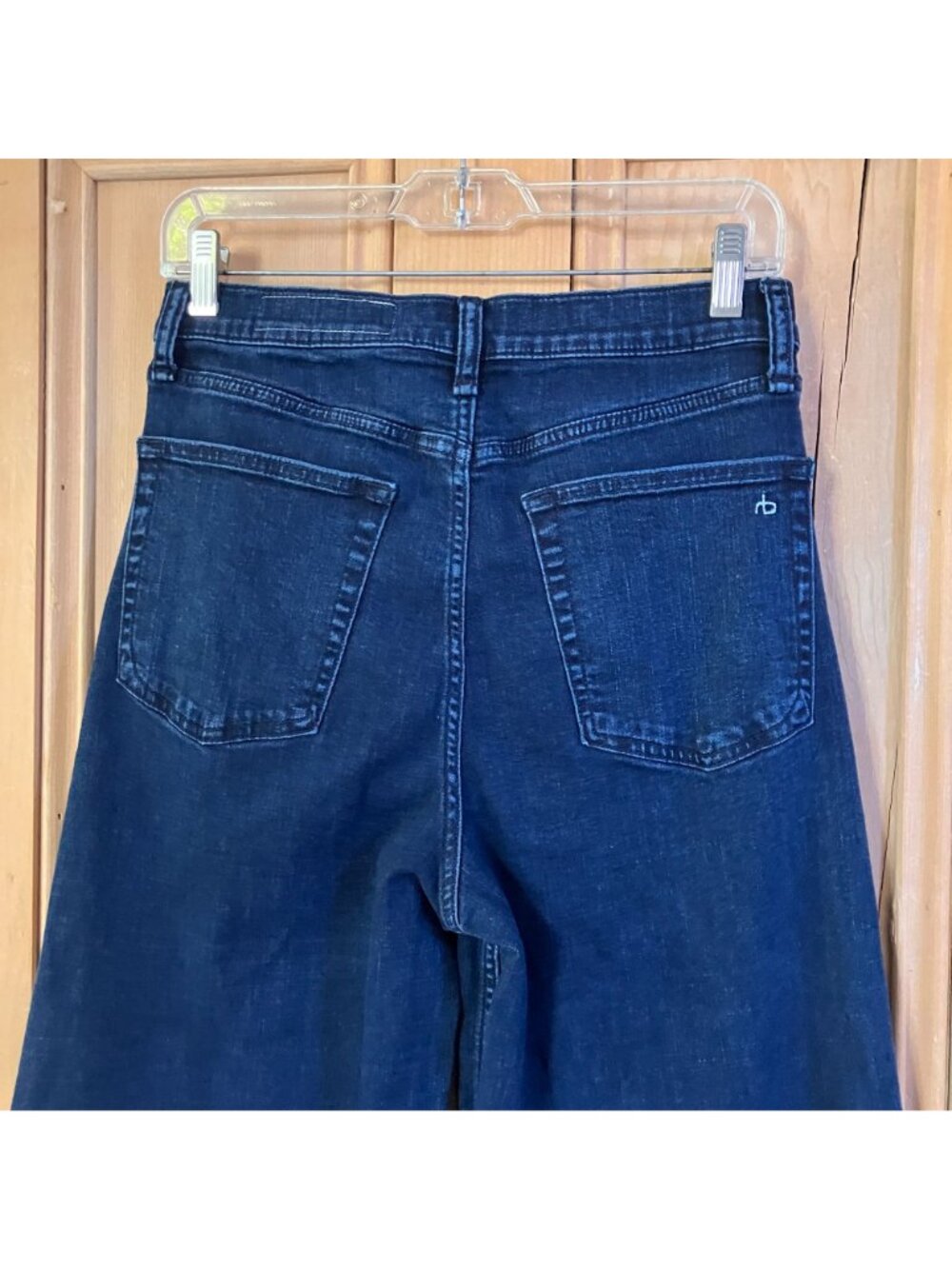 Rag & Bone Womens Serena High-Rise Crop Wide Leg Jeans Size 28 Blue Dark AN EXC - Picture 9 of 12